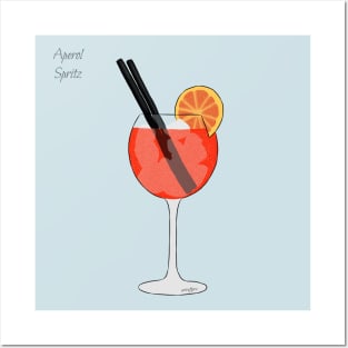 Aperol Spritz Cocktail Summer Drink Posters and Art